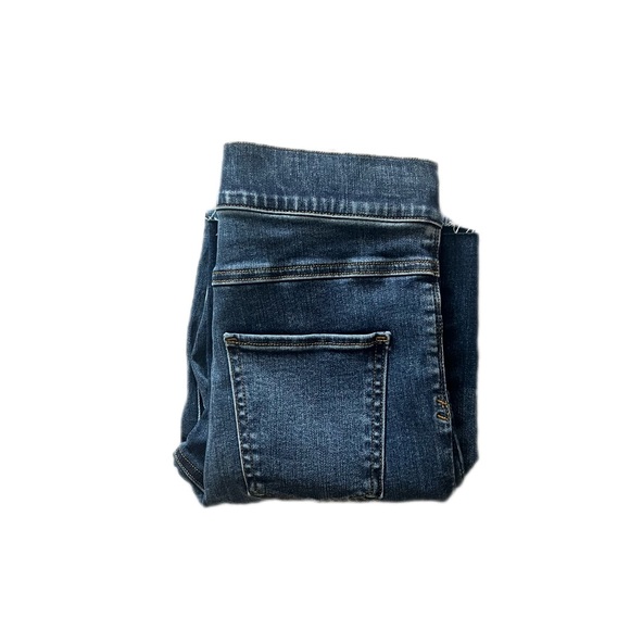 Spanx Blue Cropped Flare Denim Jeans Stretch Size Small NWT - Picture 5 of 5